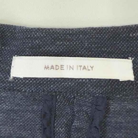 Unstructured Linen Jersey Sport Coat, Navy Blue Melange - Size 40R - Picture 4 of 9